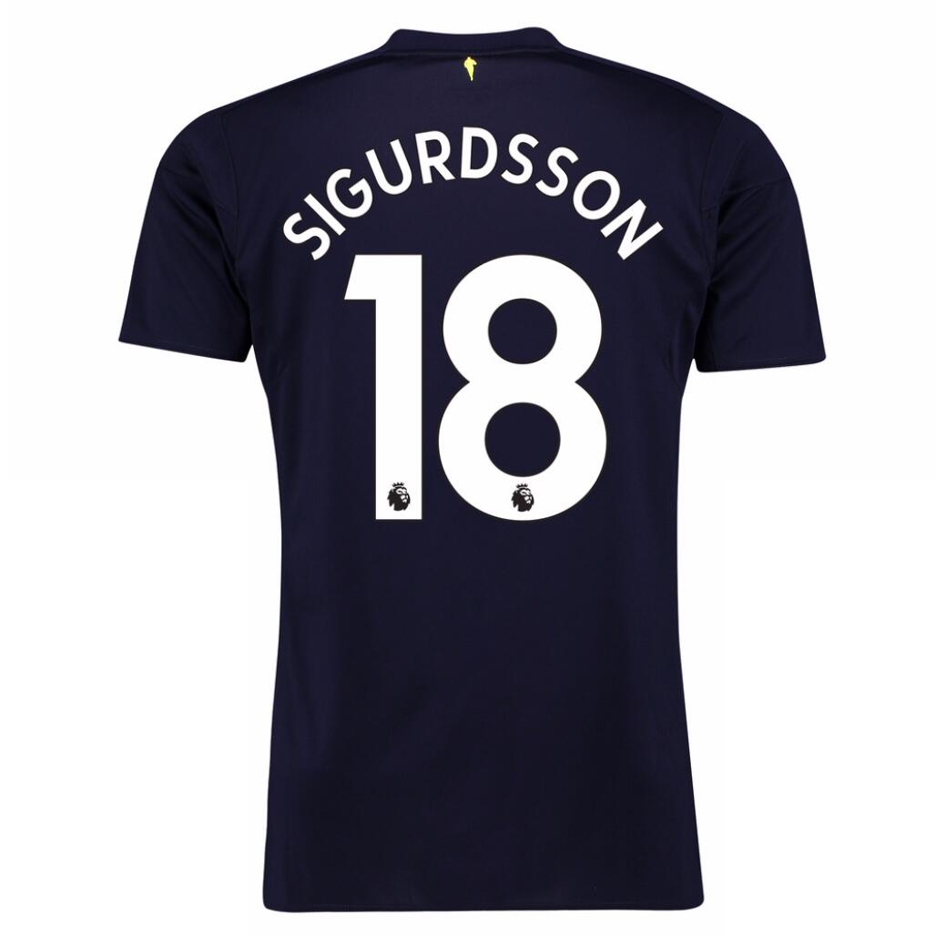 Camiseta Everton Tercera equipo Sigurdsson 2017-18